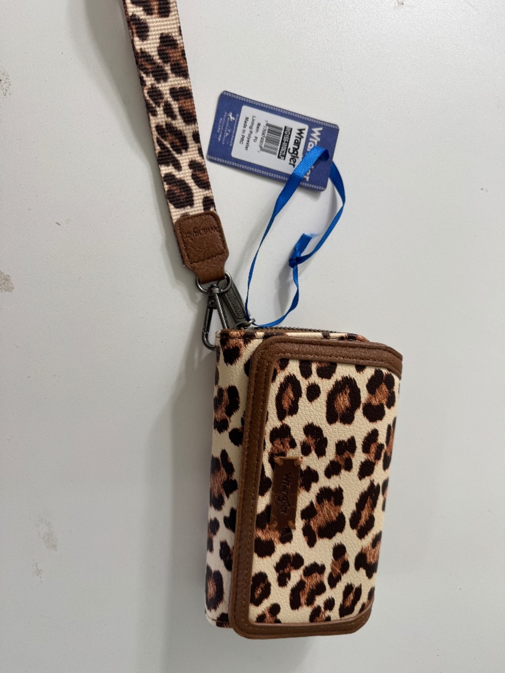 Wrangler Leopard Print Wristlet Wallet